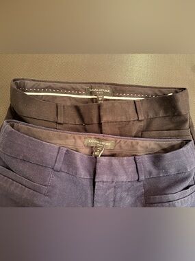 Bundle of 2 Banana Republic Sloan Chinos in Black and Navy size 0 Petite